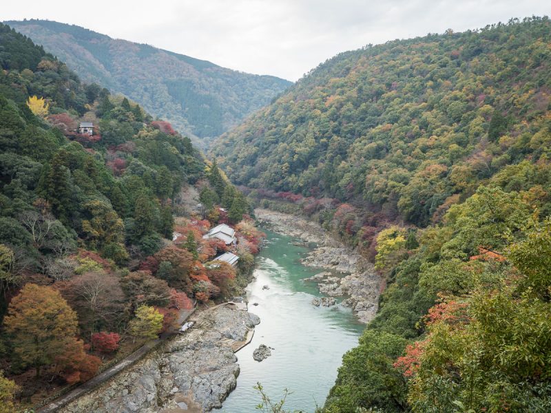 京都嵐山亀山公園展望台から見える景色